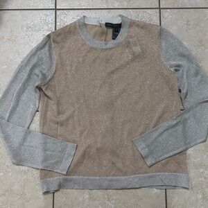 Marc By Marc Jacobs Sparkly Nude and Silver Crewneck Sweater